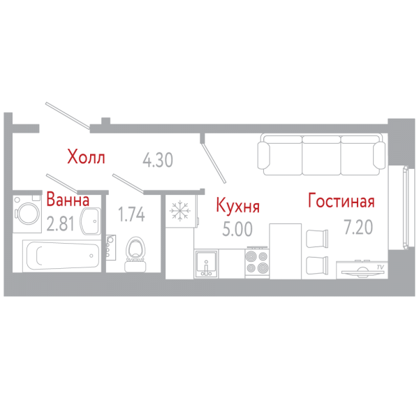 Трехкомнатная квартира из инита 4